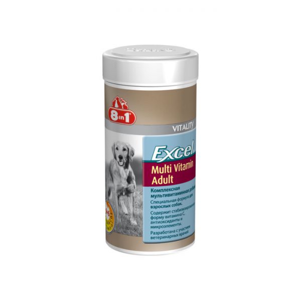 8 in 1 Excel, Мультивитамины для взрослых собак, 70 таб. — Зоо-Центр