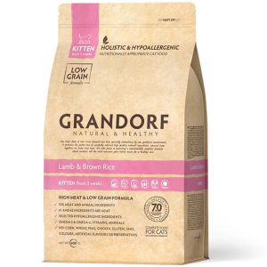 Grandorf Holistic Kitten Сухой корм для котят, с ягненком и индейкой, 400 гр.