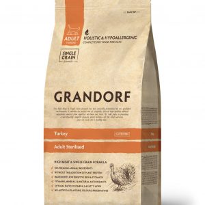 Grandorf STERILIZED TURKEY низкозерновой для взрослых кастрированных котов и стерилизованных кошек с индейкой, 2кг